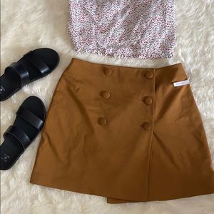 NWT Candies Camel Button Up Envelope Style Skirt
